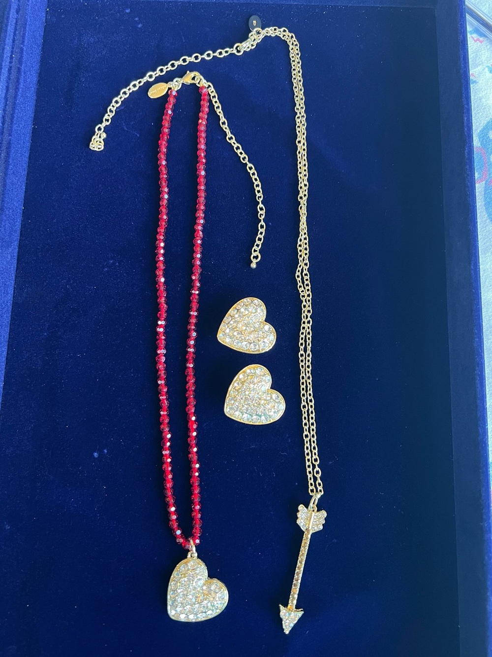 HEIDI DAUS Anniversary Collection 3pc Necklace & Earring Set - Heart/Arrow